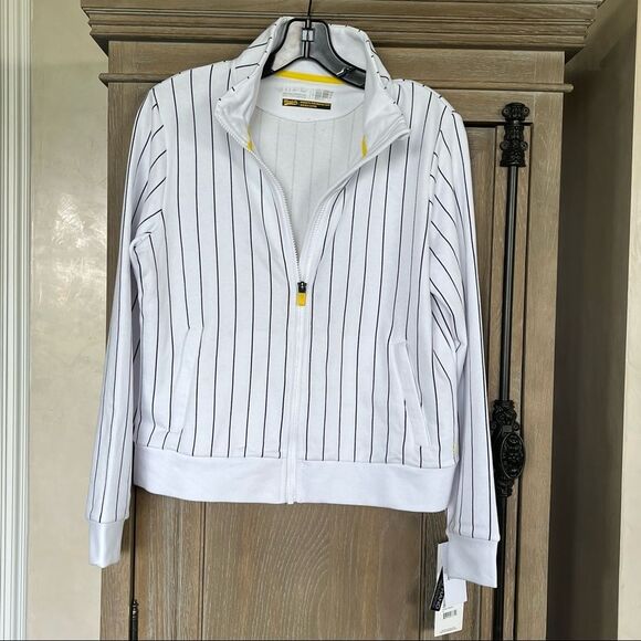 MPG Sport Game Plan White Pinstripe Jacket Medium NWT - Picture 4 of 16